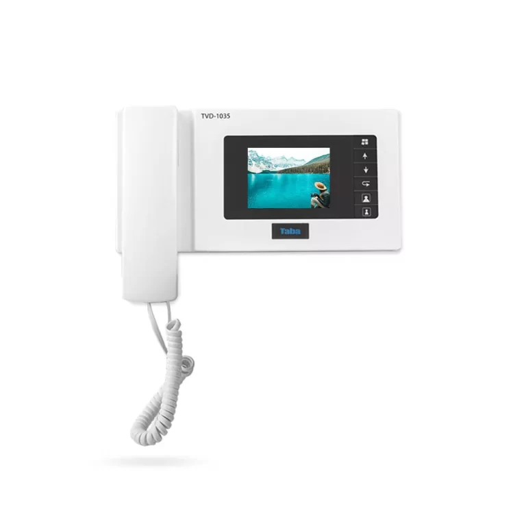 مانیتور آیفون تصویری تابا مدل TVD-1035 با صفحه 4.3 اینچ و گوشی دستی